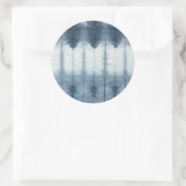 Sticker Rond Imprimer Shibori Indigio (Sac)