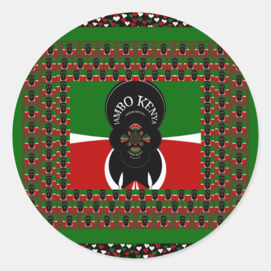Sticker Rond Imprimerie d'art Jambo Kenya (Devant)