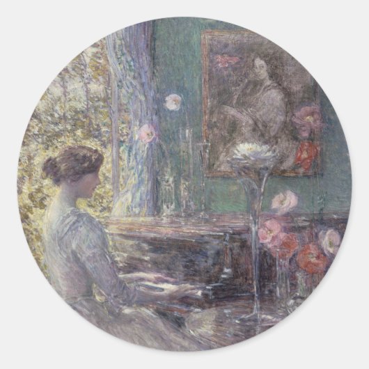Sticker Rond Improvisation par Frederick Childe Hassam (Devant)