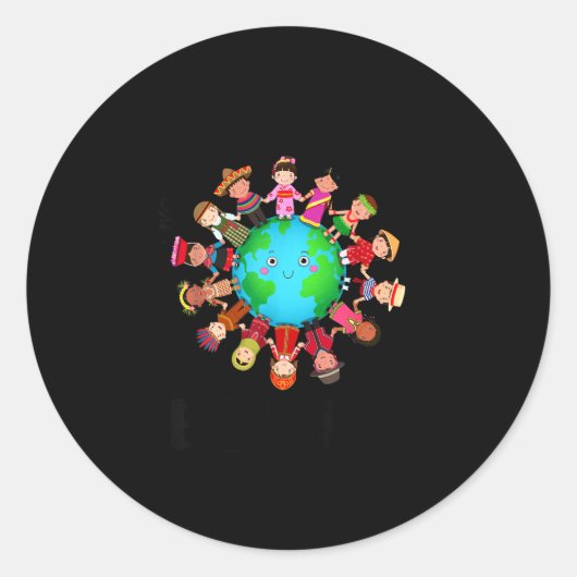 Sticker Rond In A World Be Kind Sitive Kids Choose Kindness Day (Devant)