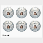 Sticker Rond In Love Memory Photo Silver (Feuille)