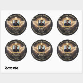 Sticker Rond In Loving Memory Custom Memorial (Feuille)