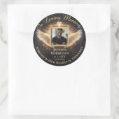 Sticker Rond In Loving Memory Custom Memorial (Sac)