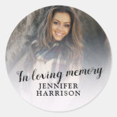 Sticker Rond In loving memory photo button (Devant)