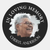 Sticker Rond In Loving Memory | Photo Memorial (Devant)
