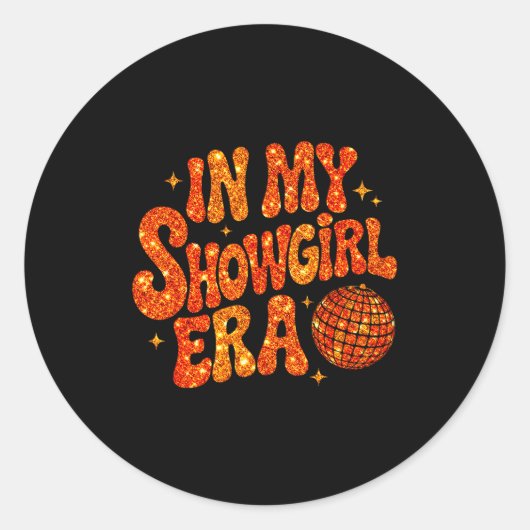 Sticker Rond In My Show Girl Era Grovy Bling For Women Kids (Devant)