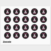 Sticker Rond In October We Wear Nk Breast Cancer Gaming Ghost Y (Feuille)