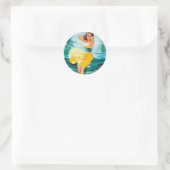 Sticker Rond In Yellow Dress Pin Up (Sac)