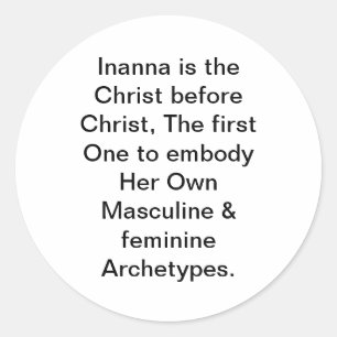 Sticker Rond Inanna est Jésus Transform Hankamer Artjunkhaus Ar