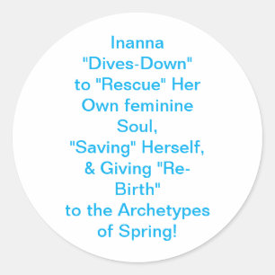 Sticker Rond Inanna Goddess Archétype Hankamer Artjunkhaus Amou
