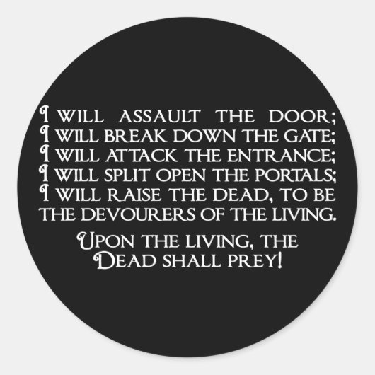 Sticker Rond Inanna/Ishtar Entrée Citation Sous-Mondiale (Devant)