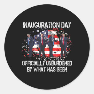 Sticker Rond Inauguration 2025 officiellement non chargé Trump