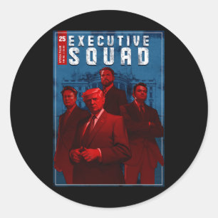 Sticker Rond Inauguration de Trump 2025 - Héros Président Desig