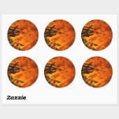 Sticker Rond Incendie (Feuille)