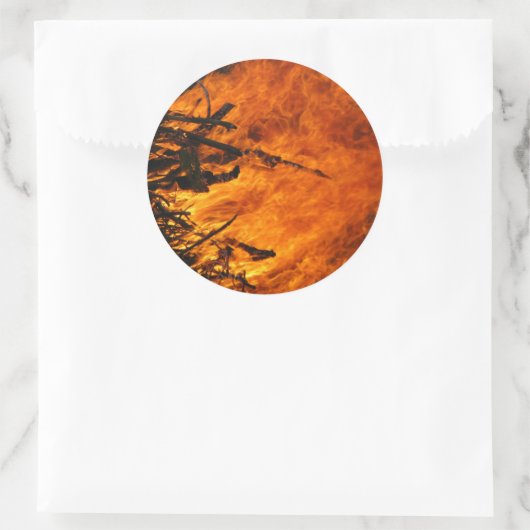 Sticker Rond Incendie (Sac)
