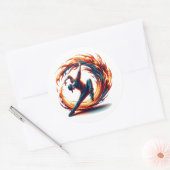 Sticker Rond Incendie De Rue Avec Énergie Urbaine (Enveloppe)