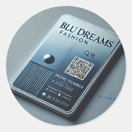 Sticker Rond Inclure des motifs de vagues subtils ou des étince (Devant)