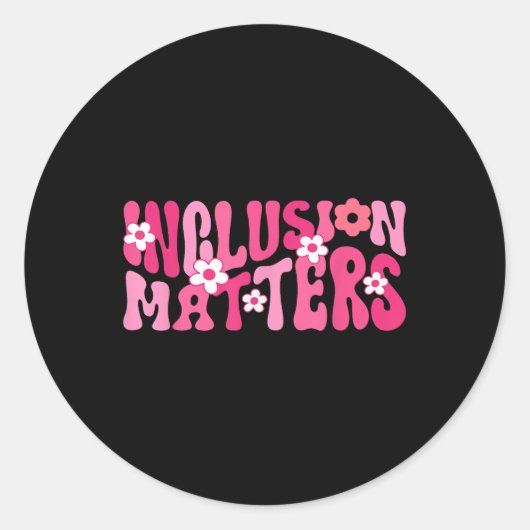 Sticker Rond Inclusion S Enseignant Spécial Enseignant Connaiss (Devant)