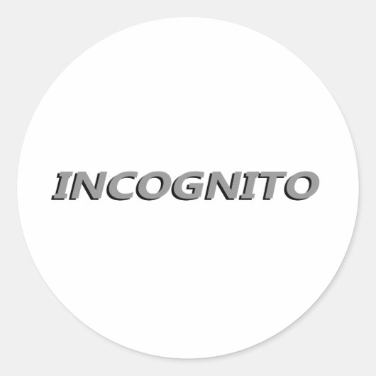 Sticker Rond Incognito (Devant)