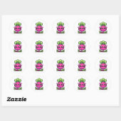 Sticker Rond Incroyable ! Cute Beet Vegetable Pun (Feuille)
