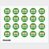 Sticker Rond Inde (Feuille)