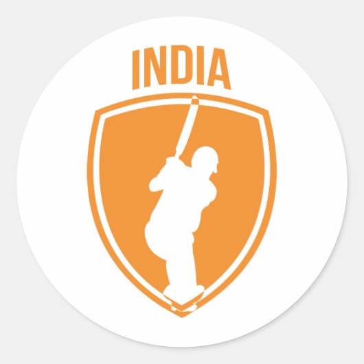 Sticker Rond Inde Cricket Crest (Devant)
