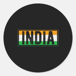 Sticker Rond Inde Cricket Indien Sport Athlète Joueur Entraîneu