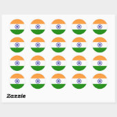 Sticker Rond Inde, Inde (Feuille)