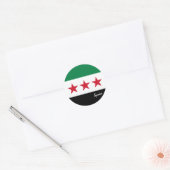 Sticker Rond Indépendance de la Syrie, drapeau syrien patriotes (Enveloppe)