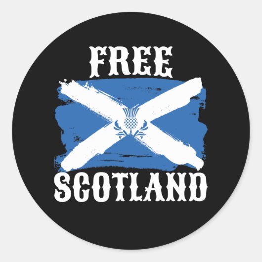 Sticker Rond Indépendance écossaise libre (Devant)