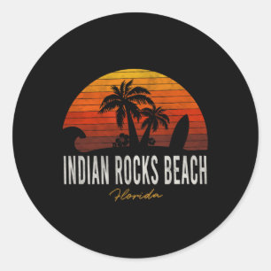 Sticker Rond Indian Rocks Beach Floride Fl Palms Surf de vacanc