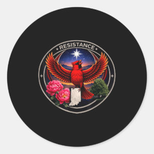 Sticker Rond Indiana Rebel Bird Alliance Résistance