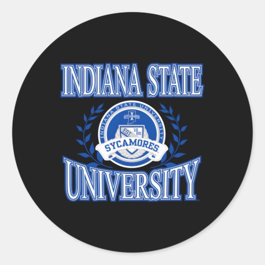 Sticker Rond Indiana State Sycamores Laurels Officiel (Devant)
