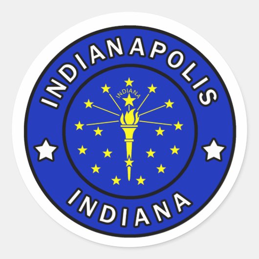 Sticker Rond Indianapolis Indiana (Devant)