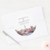 Sticker Rond INDIANAPOLIS Indiana Destination Skyline (Enveloppe)