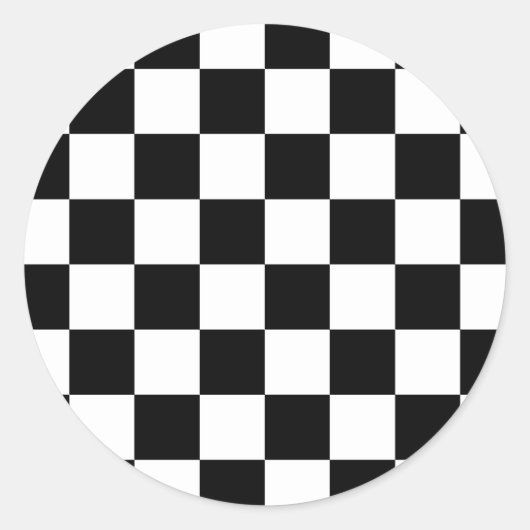 Sticker Rond Indicateur À damiers (Devant)