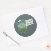 Sticker Rond Indicateur Alien (Enveloppe)
