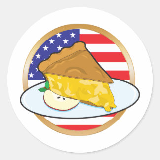Sticker Rond Indicateur américain Apple Pie