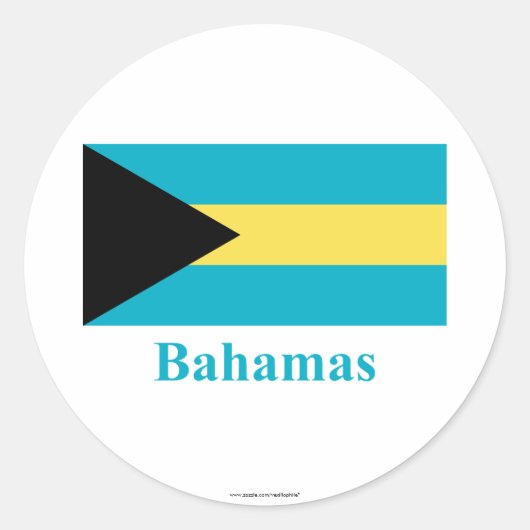 Sticker Rond Indicateur Bahamas avec nom (Devant)