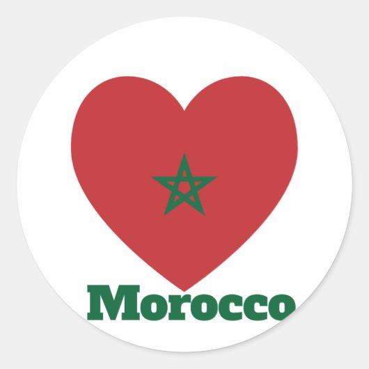 Sticker Rond Indicateur cardiaque du Maroc (Devant)