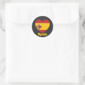 Sticker Rond Indicateur cardiaque en Espagne (Sac)