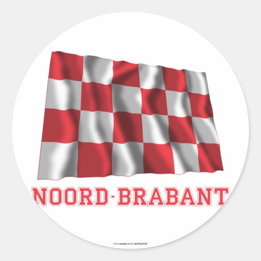 Sticker Rond Indicateur d'agitateur Noord-Brabant avec nom (Devant)