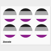 Sticker Rond Indicateur de fierté sexuelle (Feuille)