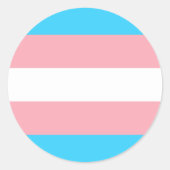 Sticker Rond Indicateur de fierté transgenre (Devant)