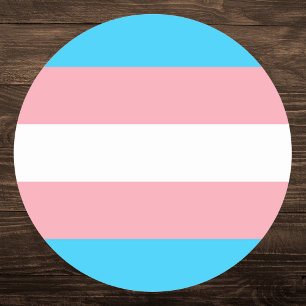 Sticker Rond Indicateur de fierté transgenre