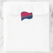 Sticker Rond Indicateur de la fierté bisexuelle 3D (Sac)