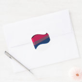 Sticker Rond Indicateur de la fierté bisexuelle 3D (Enveloppe)