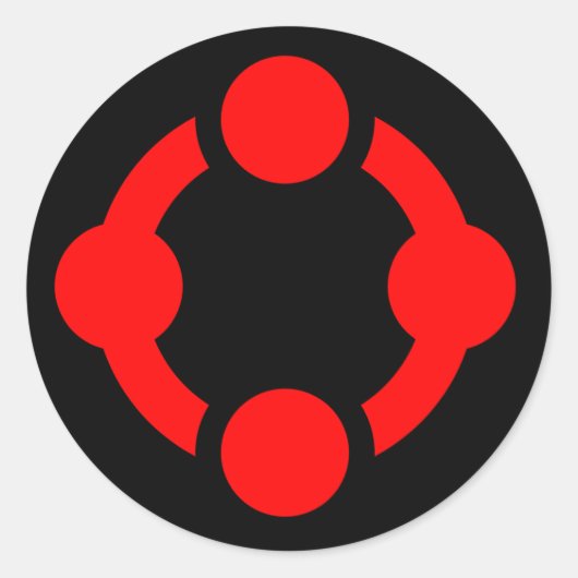 Sticker Rond Indicateur de la fierté de créneau (noir) (Devant)