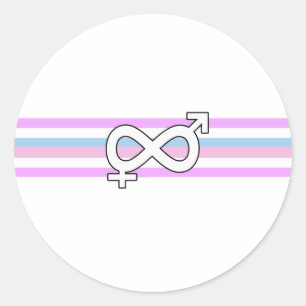 Sticker Rond Indicateur de la fierté intersexuelle