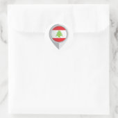 Sticker Rond Indicateur de l'emplacement de la pièce Liban (Sac)
